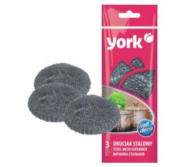 Мочалка для посуды стальная York 0341 3 шт