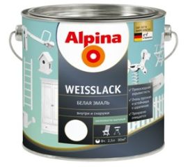 Эмаль Alpina Weisslack белая 2,5 л