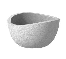 ეზოს პლასტმასის ქოთანი Scheurich 252/40 WAVE GLOBE BOWL STONY GREY