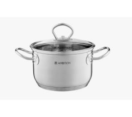 Pot Ambition ACERO 16 cm / 2.1 l with glass lid