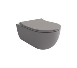 Wall-hung toilet with lid Bocchi TONDO PGREY MATT