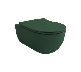 Wall-hung toilet with lid Bocchi TONDO GREEN MATT