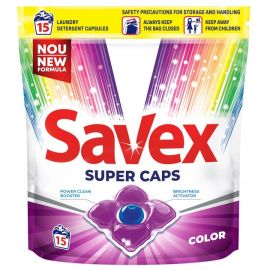 Капсулы для стирки Savex 15шт Caps 2in1 Color (6)