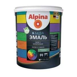 Enamel acrylic Alpina Aqua silky matt 10 l