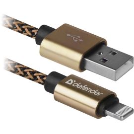 USB კაბელი Defender ACH01-03T PRO Lightning 2.1А 1 მ
