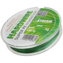 Cord braided 4-strand G.Stream HARDWIRE 100 m 0.12 mm green
