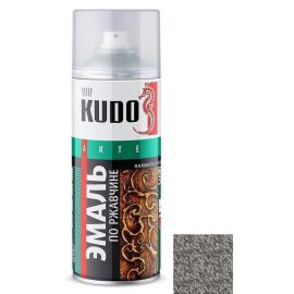 Эмаль по ржавчине молотковая Kudo KU-3001 серебристая