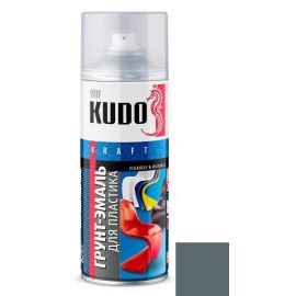 გრუნტი-ემალი პლასტმასისთვის Kudo KU-6001 520 მლ ნაცრისფერი