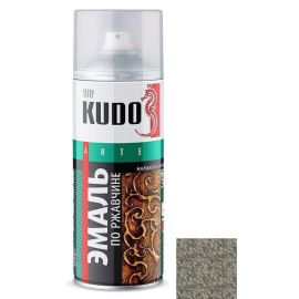 Эмаль по ржавчине молотковая Kudo KU-3005 серебристо-серо-коричневая
