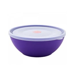 Bowl with lid Aleana 3 L purple/transparent
