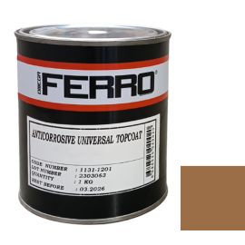 Краска антикоррозионная для металла Ferro 3:1 глянцевая коричневая 1 кг