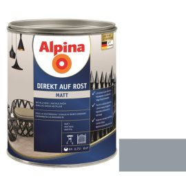 Эмаль антикоррозионная Alpina Direkt Auf Rost Matt серебристо-серый 0.75 л