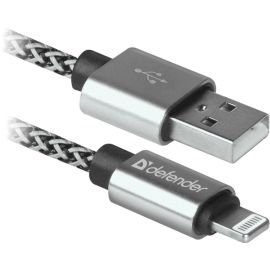 Кабель USB DEFENDER 87807 USB 2.0 (AM) - Apple Lightning (M) 1 м белый
