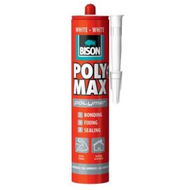 Adhesive Sealant Bison Poly Max Polymer 6300804 465 g white