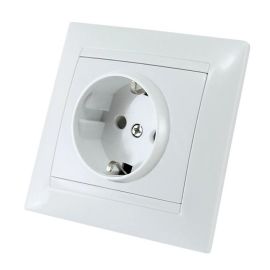 Power socket grounded with curtains TDM Lama SQ1815-0011 1 sectional white