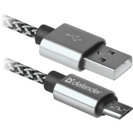 USB კაბელი DEFENDER 87803 USB08-03T PRO USB2.0  AM-MicroBM 1 მ თეთრი