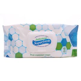 Салфетки влажные Superfresh антибактериальные 72 шт