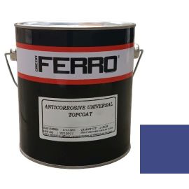 Краска антикоррозионная для металла Ferro 3:1 глянцевая синяя 3 кг