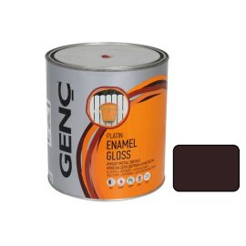 Paint for wood and metal Genc Synthetic glossy paint Silver 8910 dark brown 2,5 l