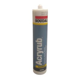 Sealant-silicone acrylic Soudal Acryrub Siliconized 500 g white