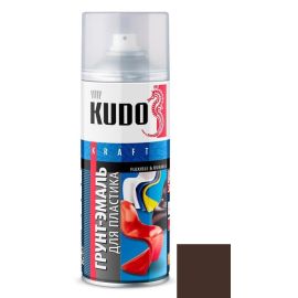 Грунт-эмаль для пластика Kudo KU-6011 520 мл коричневая