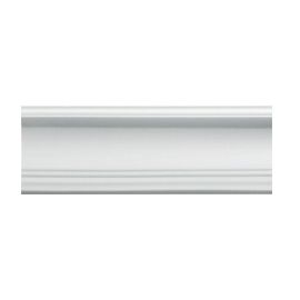 Extruded ceiling plinth Solid C16/80 white 80x80x2000 mm