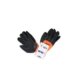 Gloves orange-black with latex coating M2M P300/003 S10