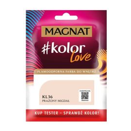 Interior paint test Magnat Kolor Love 25 ml KL36 roasted almonds