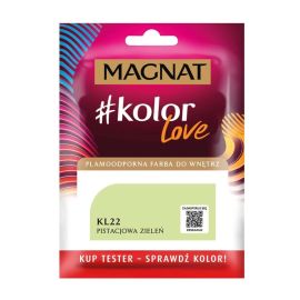 Interior paint test Magnat Kolor Love 25 ml KL22 pistachio green