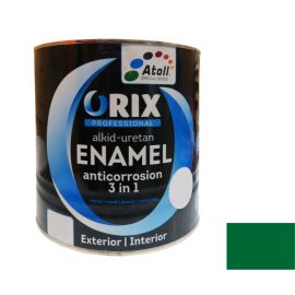 Enamel anti-corrosion Atoll Orix Color 3 in 1, 0.7 l green RAL 6029
