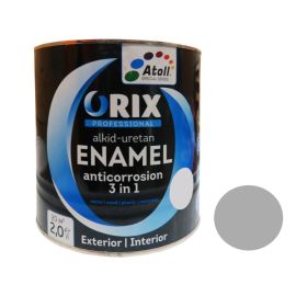 Эмаль-экспресс ORIX METALLIC  3 в 1  (антикоррозионная) серебро 0,7 кг