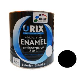 ემალი ORIX METALLIC  3-1ში (ანტიკოროზ) შავი 0,7 კგ