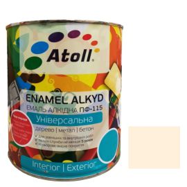 Enamel alkyd Universal ATOLL ПФ-115 cream 0.8 Kg