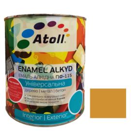 Enamel alkyd Universal ATOLL ПФ-115 yellow brown 2.6 kg