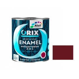 Paint enamel for roof Atoll orix Anticorrosion 3 in 1 Ral 3005 cherry glossy 2,2 kg