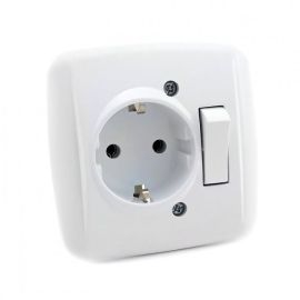 Socket with switch DE-PA 81302 grounding