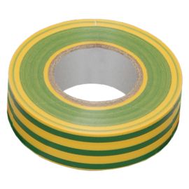 Лента изоляционная IEK 0.13х15 мм 10 м желто-зеленая