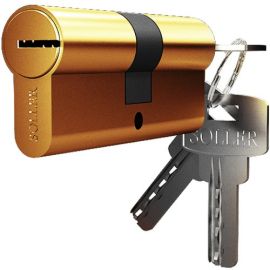 Цилиндр Soller F5 70 профильный ключ золото