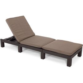 Chaise longue wicker KETER brown 195x65x25,5