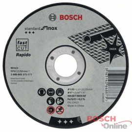 Cutting disc Bosch Standard stainless steel 125х1мм SfI, straight