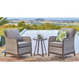 Aluminum furniture set ORLANDO COLLECTION (table, 2 chairs with cushion)