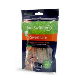 Dog treat Pet Interest Tailswingers Stripes spinach with chicken 100 g