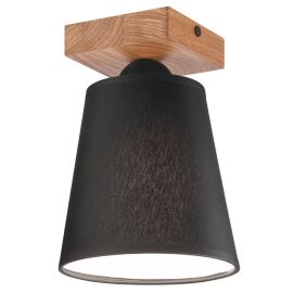 Ceiling lamp Lamkur LULA 1 E27 oak black 47690