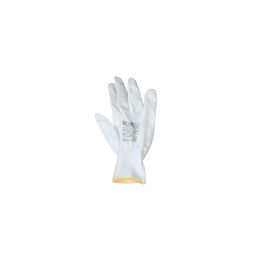 Белая перчатка с белым полиуретановым покрытием М2М 300/139 S7