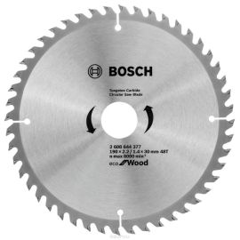 Пильный диск по дереву Bosch Eco Wood 2608644377 48T 180x30 мм