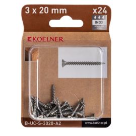 Universal screw Koelner 3x20 stainless steel 24 pcs B-UC-S-3020-A2
