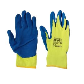 Latex coated gloves M2M P-XY-212 S10