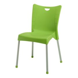 Chair with aluminum legs ACELYA Green
