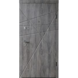 Metal door internal opening STRAJ Sierra 950x2200mm L dark concrete