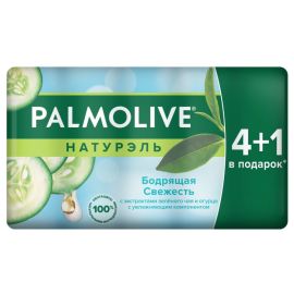 Туалетное мыло мультипак Бодрящая свежесть зеленый чай Palmolive 5X70 г 4+1